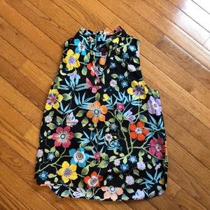Jcrew sleeveless floral blouse size 2